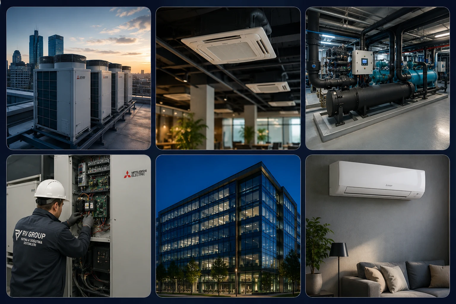 RV GROUP VRF, chiller, klima ve teknik servis saha uygulamaları